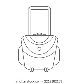 Suitcase vector icon.Outline vector icon isolated on white background suitcase.