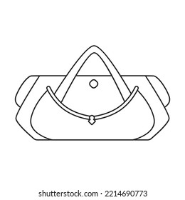 Icono de vector de maleta.Icono de vector de contorno aislado en maleta de fondo blanco.