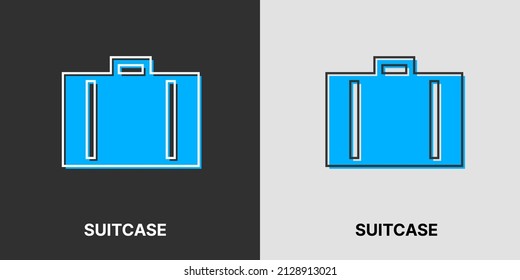 Suitcase vector icons. Suitcase symbol collection