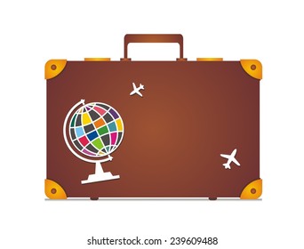 Suitcase. Vector illustration. 