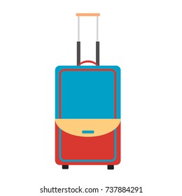 Suitcase vector illustration. Doodle style. Design, print, logo, symbol, decor, textile, paper.