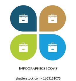 Suitcase Vector Illustration icon for all purpose. Isolated on 4 different backgrounds