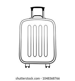 Suitcase vector illustration isolated on white.