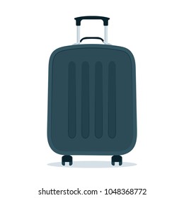 Suitcase vector illustration isolated on white.