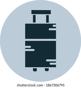 suitcase, vector illustration of a suitcase, minimalist flat design