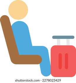 suitcase Vector illustration on a transparent background. Premium quality symmbols. Line Color vector icons for concept and graphic design.