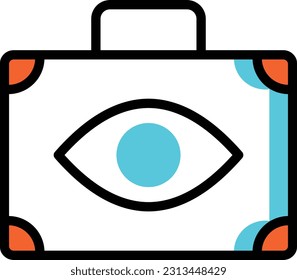 suitcase Vector illustration on a transparent background. Premium quality symmbols. Line Color vector icons for concept and graphic design.