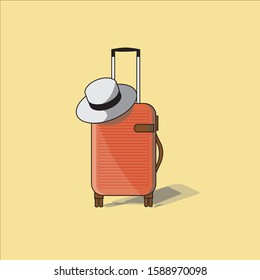 suitcase vector ilustration. flat design.