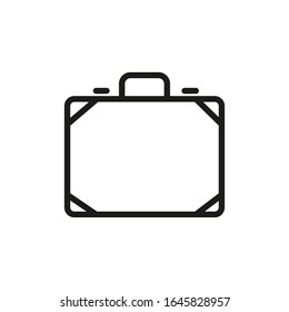 Suitcase Vector Line Icon Travel Vacation
