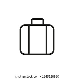 Suitcase Vector Line Icon Travel Vacation