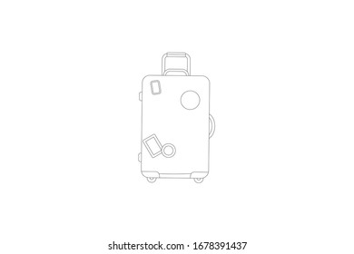 Suitcase Vector Object Airport Illustration