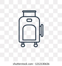 Suitcase vector outline icon isolated on transparent background, high quality linear Suitcase transparency concept can be used web and mobile