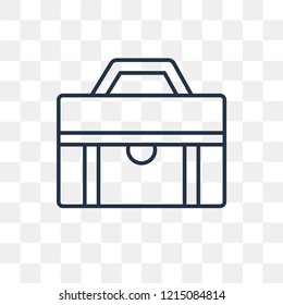 Suitcase vector outline icon isolated on transparent background, high quality linear Suitcase transparency concept can be used web and mobile