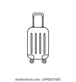 Suitcase vector.Outline illustration  isolated on white background suitcase clip art