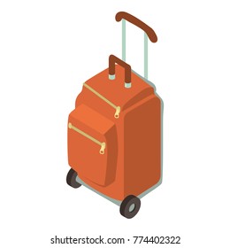 Suitcase wheel icon. Isometric illustration of suitcase wheel vector icon for web