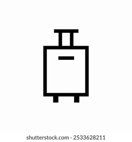 suitcase wheels icon sign vector