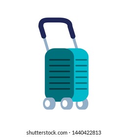 suitcase with wheels icon vector ilustration