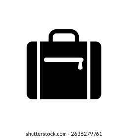 Suitcase with zip slightly open showing packed travel essentials