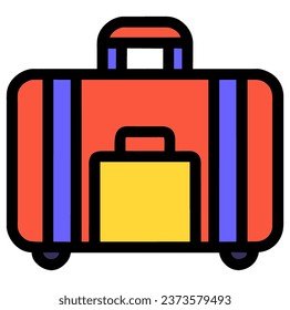 suitcases. Family suitcases. Vector illustration
