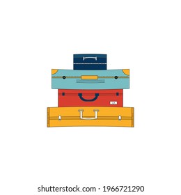 Suitcases. Flat design Vector illustration