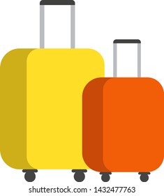 Suitcases isolated on white background