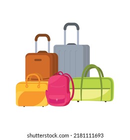 Suitcases or luggage for travel and adventure