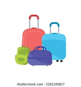 Suitcases or luggage for travel and adventure