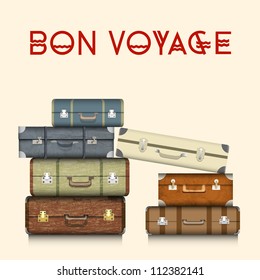 Suitcases. Realistic vector illustration