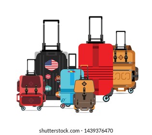 Suitcases and Travel Bag icons