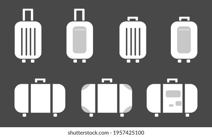 Suitcases or travel bag icons and signs fully adjustable for aiports, camping and more