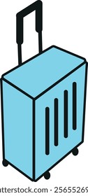 Suite case icon on white background