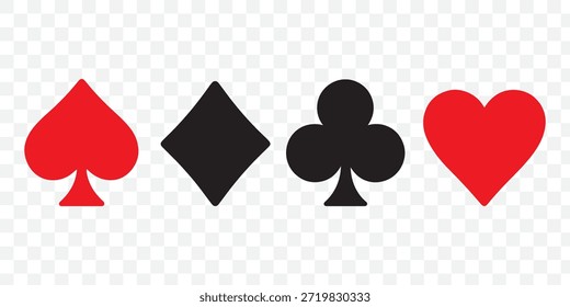 Suite cubierta de juego de cartas de fondo blanco.