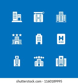 suite icon. 9 suite set with hotel vector icons for web and mobile app