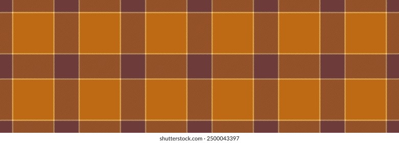 Suite textile background vector, grid tartan texture pattern. Trousers seamless check plaid fabric in orange and red colors palette.