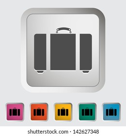 Suitecase. Single icon. Vector illustration.