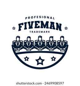 Suited businessman CEO leader entrepreneur, professional manager, executive director, exuding professionalism. Silhouette illustration vector logo. Suitable for brand, business, icon, clipart. print