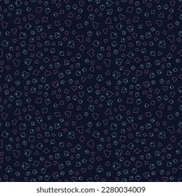 Suits Card Signs Seamless Pattern Background. Vector illustration.