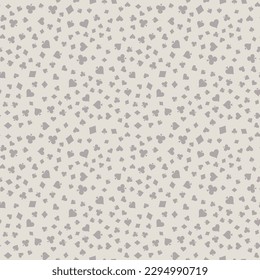 Suits Card Signs Seamless Pattern Background. Hearts, Diamonds, Spades and Clubs. Hand drawn elements doodles design for wallpapers, wrapping, textile prints, backgrounds. Vector illustration.