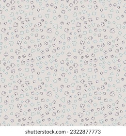 Suits Card Signs Seamless Pattern Background. Vector illustration.