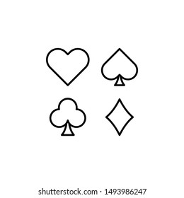 Suits, casino icon. Element of casino icon
