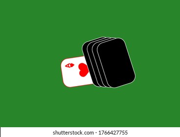 Suits of a deck of playing cards on the table. Peak. Chirva. Tambourine. Clubs Gaming casino. Gambling Place for text. Template. Poster. Billboard. Vector. Ace card. Trump card. Game rate.