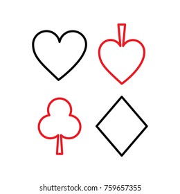 suits diamond pike spade tile clover clubs hearts french playing