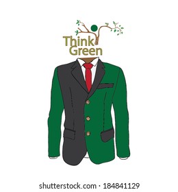 Suits Isolated. think green concept.