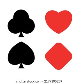 conjuntos de cartas de juego, ilustración vectorial para impresión y dispositivos