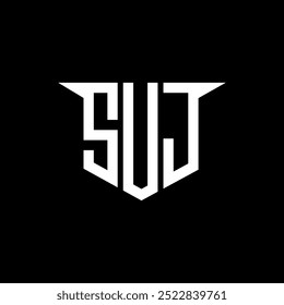 SUJ letter logo design with white background in illustrator, vector logo modern alphabet font overlap style, calligraphy designs for logo, Poster, Invitation, etc.