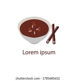 sujeonggwa logo icon, a traditional Korean drink made from dried persimmons.