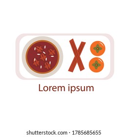 sujeonggwa logo icon, a traditional Korean drink made from dried persimmons.