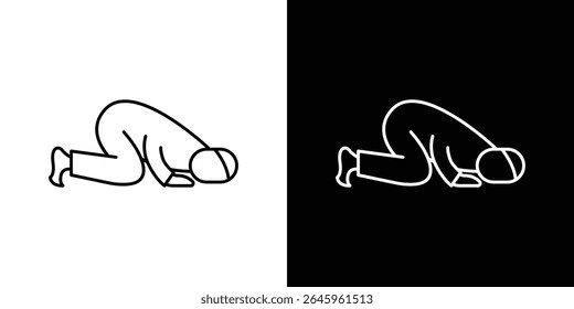 Sujud icon Flat style logo vector. perfect for UI designs
