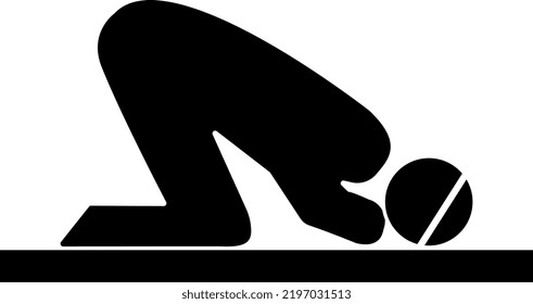 Sujud Sholat Men Moslem Icons