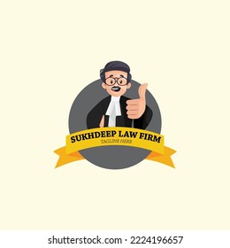 Sukhdeep law firm vector mascot logo template.